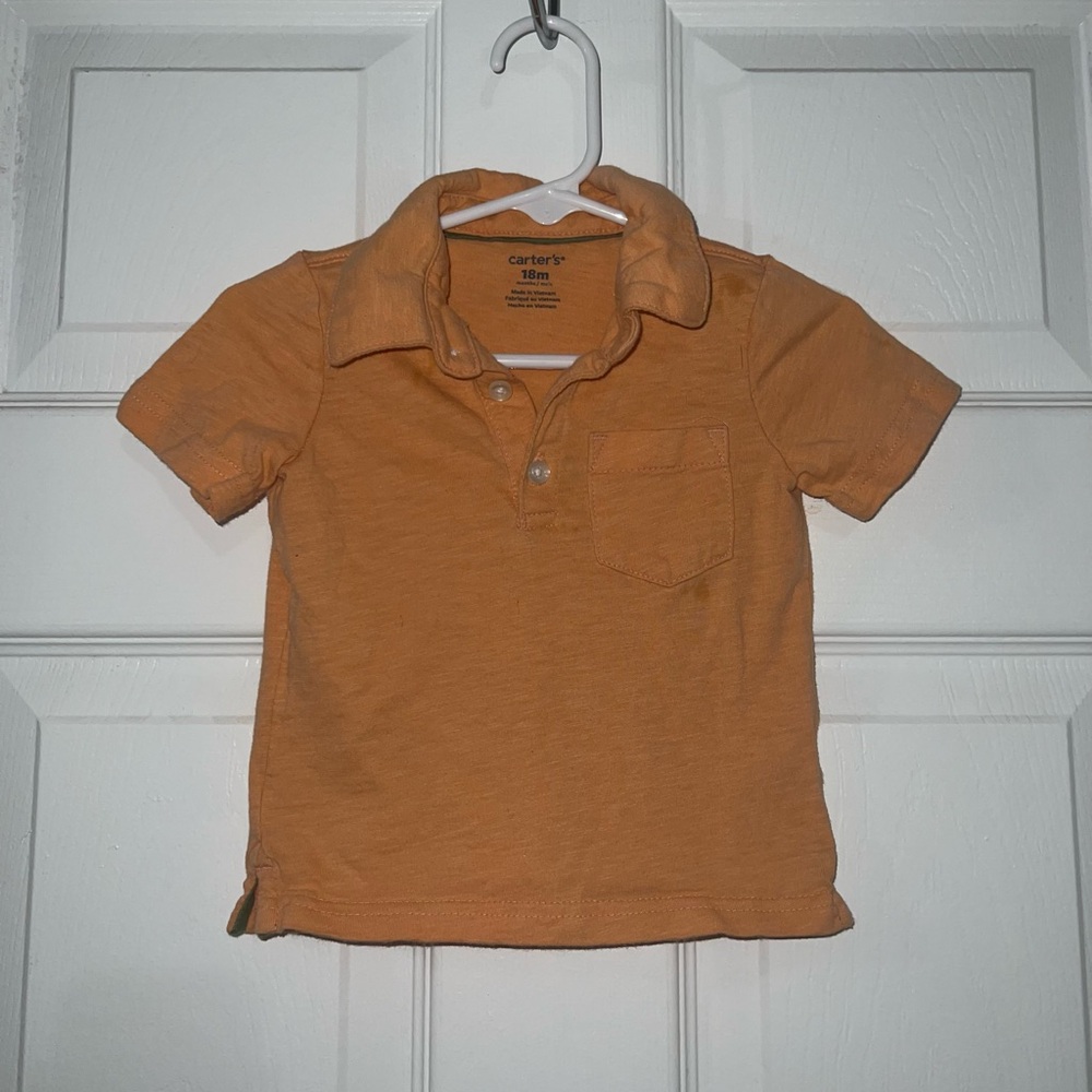 Carter's Tan Polo Shirt Classic Knit Casual 18 month